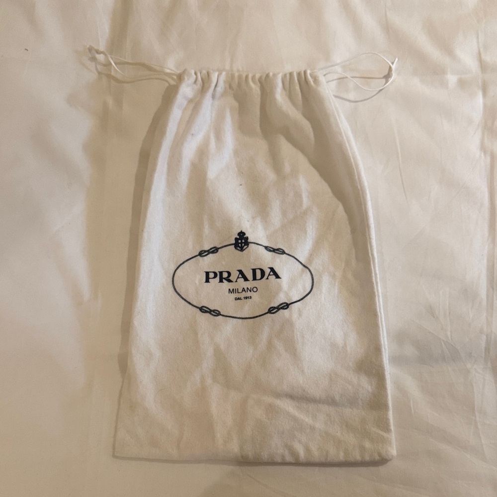 Prada White Drawstring Dust Bag